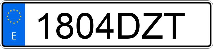 Numer rejestracyjny 1804DZT posiada TOYOTA RAV4 Numer rejestracyjny 1804DZT posiada TOYOTA RAV4