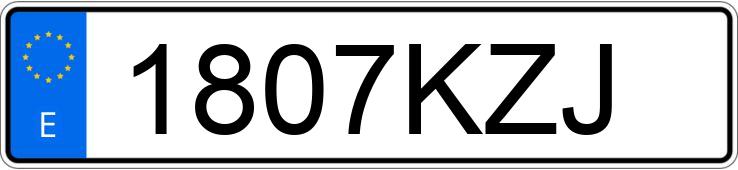 Numer rejestracyjny 1807KZJ posiada SEAT IBIZA Numer rejestracyjny 1807KZJ posiada SEAT IBIZA