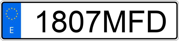 Il numero di registrazione 1807MFD ha MG MG4 Il numero di registrazione 1807MFD ha MG MG4