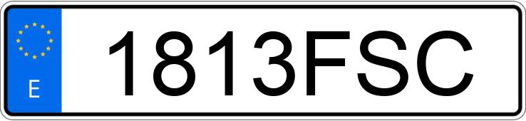 Le numéro d’enregistrement 1813FSC a MERCEDES E (211)