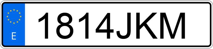 Numer rejestracyjny 1814JKM posiada JAGUAR XE