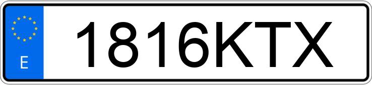 Numer rejestracyjny 1816KTX posiada KIA SPORTAGE