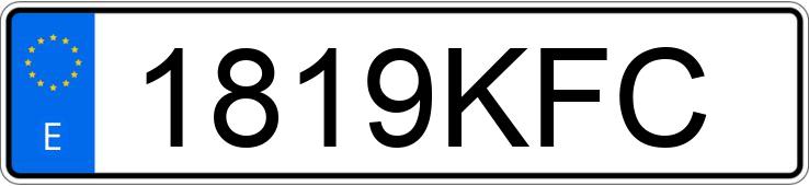 Numer rejestracyjny 1819KFC posiada FIAT DOBLO