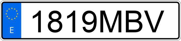 Numer rejestracyjny 1819MBV posiada YAMAHA MT 07