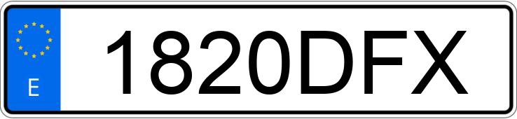 Numer rejestracyjny 1820DFX posiada SEAT IBIZA