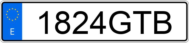 Numer rejestracyjny 1824GTB posiada FORD TOURNEO CONNECT