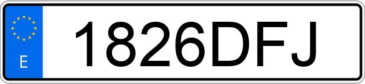 Numer rejestracyjny 1826DFJ posiada VOLKSWAGEN GOLF