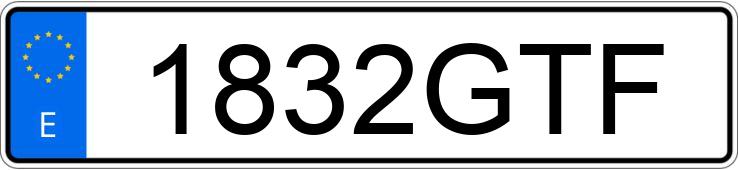 Numer rejestracyjny 1832GTF posiada TOYOTA AVENSIS