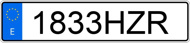 Numer rejestracyjny 1833HZR posiada BMW F 700