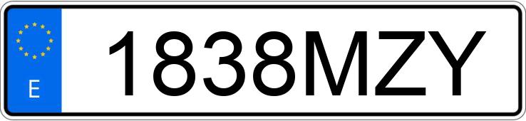 Numer rejestracyjny 1838MZY posiada TOYOTA C-HR Numer rejestracyjny 1838MZY posiada TOYOTA C-HR