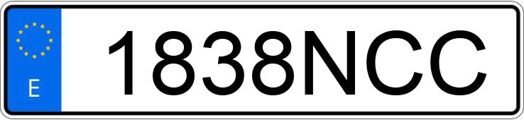 Numer rejestracyjny 1838NCC posiada KIA STONIC