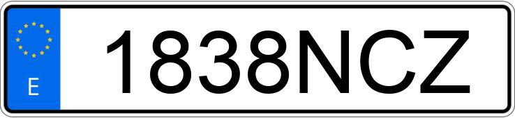 Numer rejestracyjny 1838NCZ posiada NISSAN QASHQAI