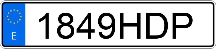 Numer rejestracyjny 1849HDP posiada TOYOTA PRIUS