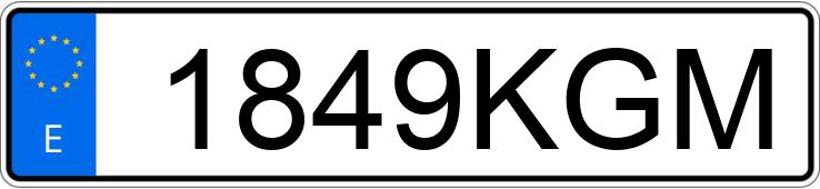 Numer rejestracyjny 1849KGM posiada TOYOTA YARIS