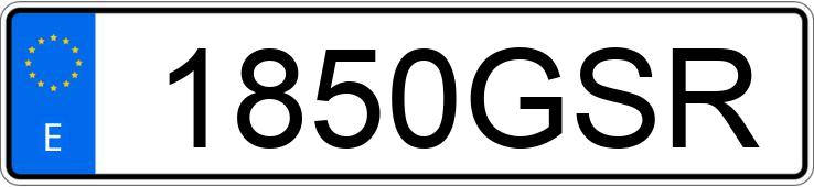 Numer rejestracyjny 1850GSR posiada PEUGEOT 308