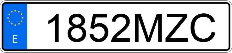 Numer rejestracyjny 1852MZC posiada MG MG3