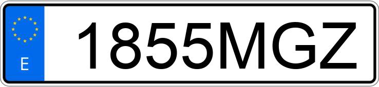 Numer rejestracyjny 1855MGZ posiada VOLKSWAGEN GOLF