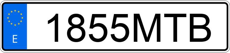 Numer rejestracyjny 1855MTB posiada KIA SPORTAGE