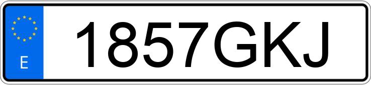 Numer rejestracyjny 1857GKJ posiada TOYOTA COROLLA