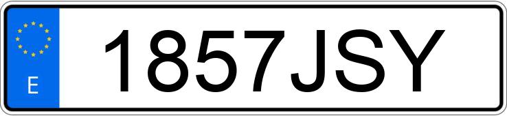 Numer rejestracyjny 1857JSY posiada ABARTH 595