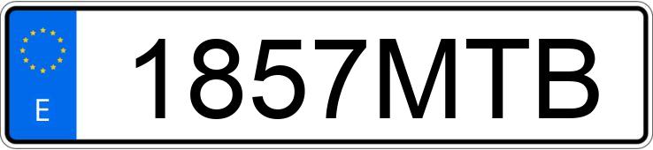 Numer rejestracyjny 1857MTB posiada TESLA MODEL Y