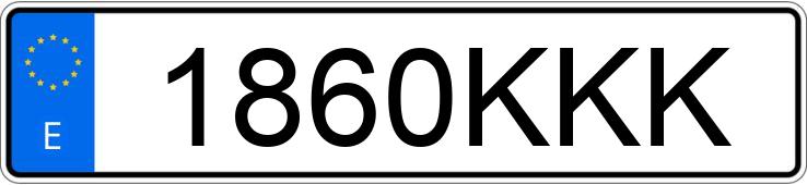 Numer rejestracyjny 1860KKK posiada SAKURA EV 1200 Numer rejestracyjny 1860KKK posiada SAKURA EV 1200