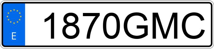 Numer rejestracyjny 1870GMC posiada BMW X5