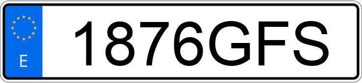 Numer rejestracyjny 1876GFS posiada VOLKSWAGEN TOURAN