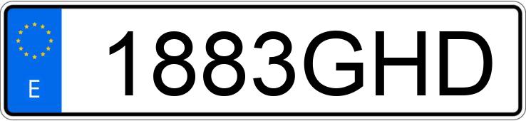 Numer rejestracyjny 1883GHD posiada AUDI A6