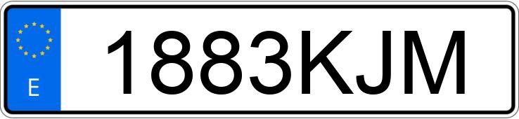 Numer rejestracyjny 1883KJM posiada AUDI A3 SPORTBACK