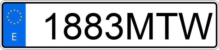 Numer rejestracyjny 1883MTW posiada RENAULT CLIO