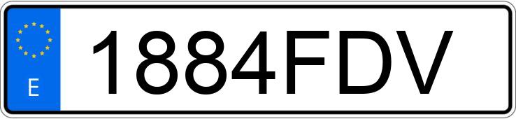 Numer rejestracyjny 1884FDV posiada TOYOTA AVENSIS