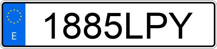 Numer rejestracyjny 1885LPY posiada VOLKSWAGEN GOLF