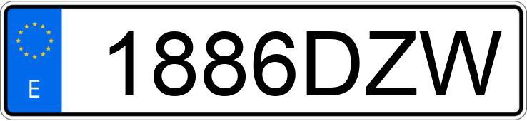 Numer rejestracyjny 1886DZW posiada BMW X3