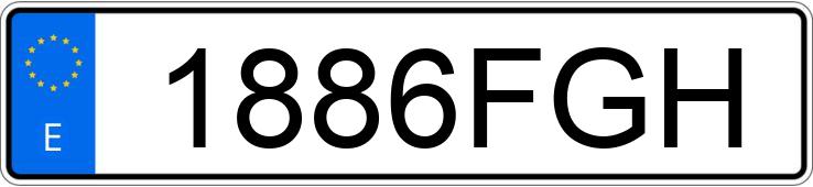 Numer rejestracyjny 1886FGH posiada SUZUKI JIMNY