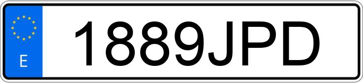 Numer rejestracyjny 1889JPD posiada AUDI A3 SPORTBACK