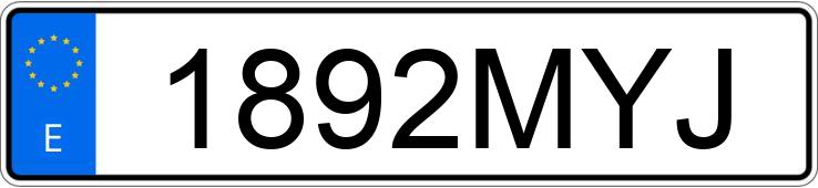 Numer rejestracyjny 1892MYJ posiada MG MG3 Numer rejestracyjny 1892MYJ posiada MG MG3