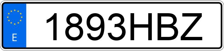 Numer rejestracyjny 1893HBZ posiada FORD TOURNEO CONNECT