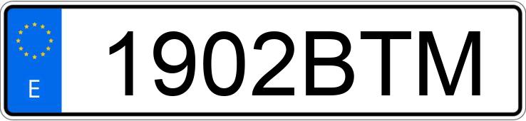Numer rejestracyjny 1902BTM posiada Volswagen Golf 4