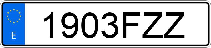 Numer rejestracyjny 1903FZZ posiada TOYOTA COROLLA