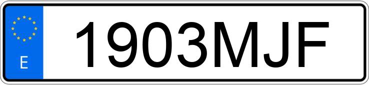 Numer rejestracyjny 1903MJF posiada DAF XF