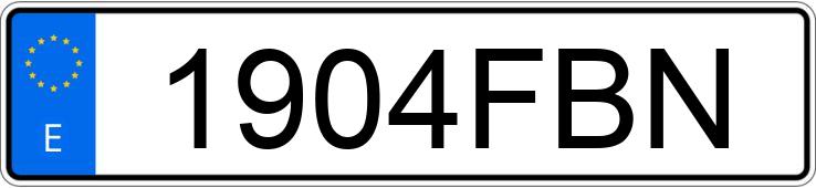 Numer rejestracyjny 1904FBN posiada AUDI A3