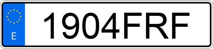 Numer rejestracyjny 1904FRF posiada AUDI A3 SPORTBACK