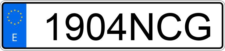 Numer rejestracyjny 1904NCG posiada HYUNDAI IONIQ 5