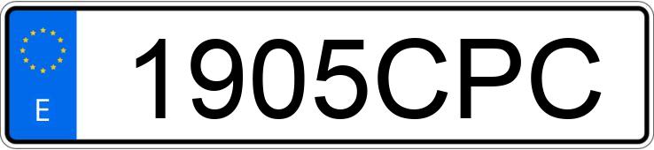 Numer rejestracyjny 1905CPC posiada CITROEN XSARA