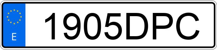 Registreringsnummeret 1905DPC har TOYOTA COROLLA Registreringsnummeret 1905DPC har TOYOTA COROLLA