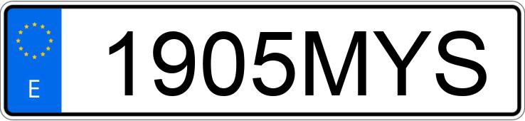 Numer rejestracyjny 1905MYS posiada VOLVO XC40