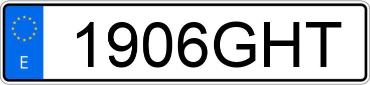 Numer rejestracyjny 1906GHT posiada RENAULT GRAND ESPACE