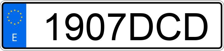Numer rejestracyjny 1907DCD posiada SEAT IBIZA