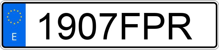 Numer rejestracyjny 1907FPR posiada BMW Z4